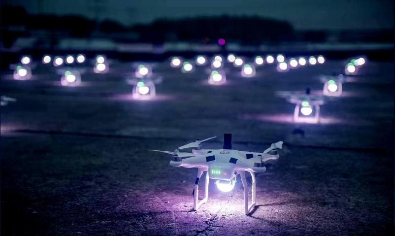 Drone launching from the field